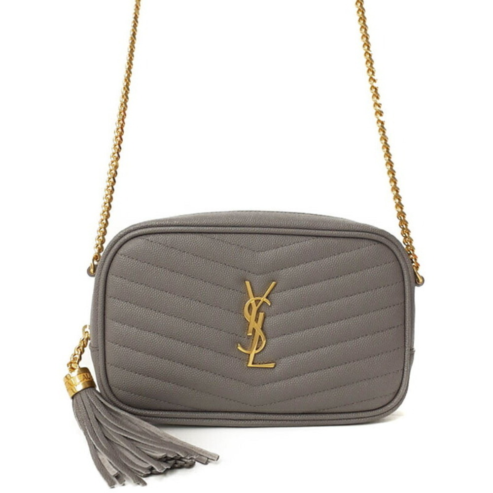 Saint Laurent Lou camera Chain bag grained matelasse calf leather